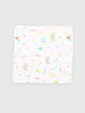 Muslin Premium ultra Soft doubled layer Napkin Multicolor - Pack of 2 | Tiger & Rainbow