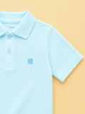 Boys Bamboo Fabric Sky Blue Polo T-Shirt