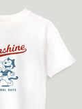 Unisex Bamboo Fabric White Sunshine Print Oversized T-Shirt
