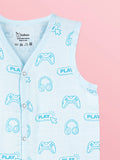 BambooTEC™ Bamboo Muslin Baby Jhabla – Gaming Print