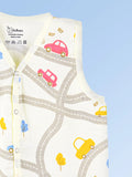 BambooTEC™ Bamboo Muslin Baby Jhabla – Road & Car Print