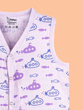 BambooTEC™ Bamboo Muslin Baby Jhabla – Submarine & Fish Print