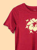 BambooTEC™ Bamboo Girls Red Top – Bloom & Grow Shine Floral Print