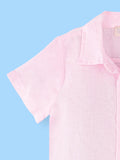 Boys Linen Cotton Pastel Pink Shirt