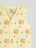 BambooTEC™ Bamboo Muslin Baby Jhabla – Monkey & Leaf Print