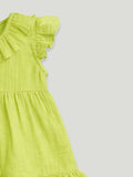 Light Organic Cotton Charming Light Green Frock | Elegant & Comfortable
