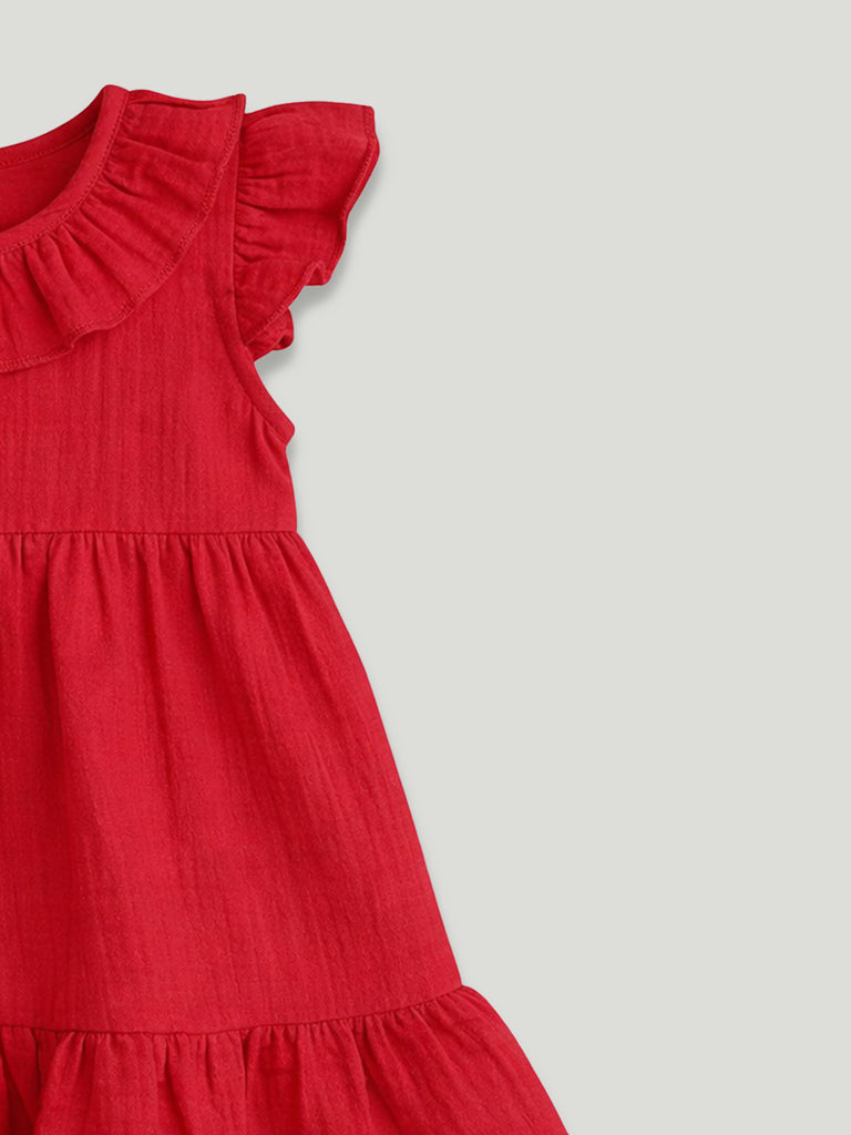 Light Organic Cotton Trendy Maroon Frock | Elegant & Comfortable