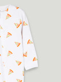 Organic cotton Pizza Print Romper/Bodysuit - Yellow