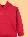 Unisex Cotton Hoodie – Red Full-Sleeve Christmas Printed Pullover Sweatshirt