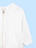 BambooTEC™ Unisex Hoodie – White Bunny Spring Graphic Full-Sleeve Zip-Up Hoodie