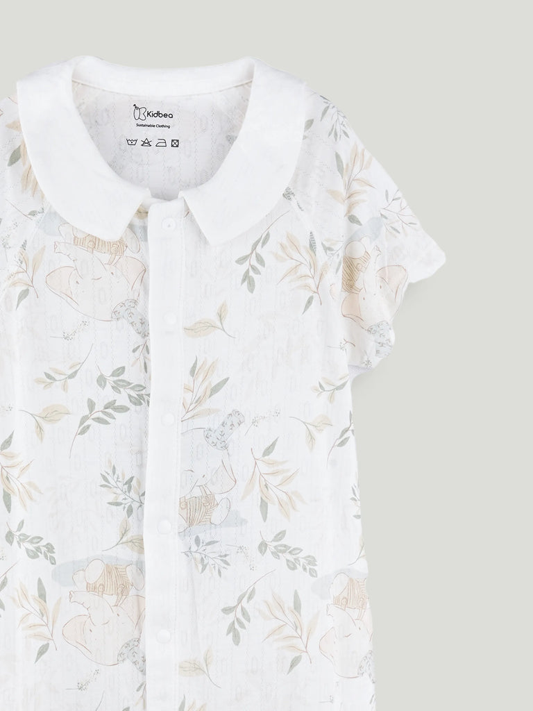 BambooTEC™ Unisex Bamboo Fabric Printed Baby Romper