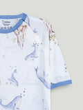 BambooTEC™ Unisex Bamboo Fabric Blue Whale Print T-Shirt & Pyjama Set