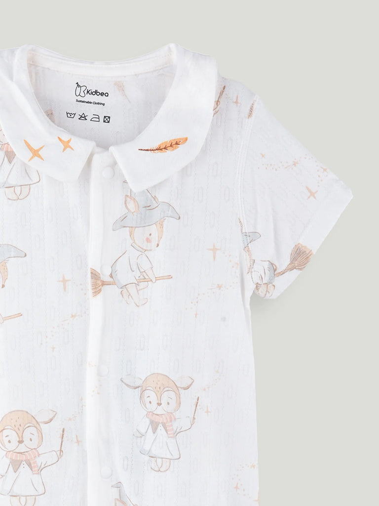 BambooTEC™ Unisex Bamboo Fabric Little Witch Print Romper