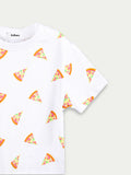 Organic Cotton Unisex Kids Co-ord Set – Soft Breathable Pizza Print T-Shirt & Shorts Set