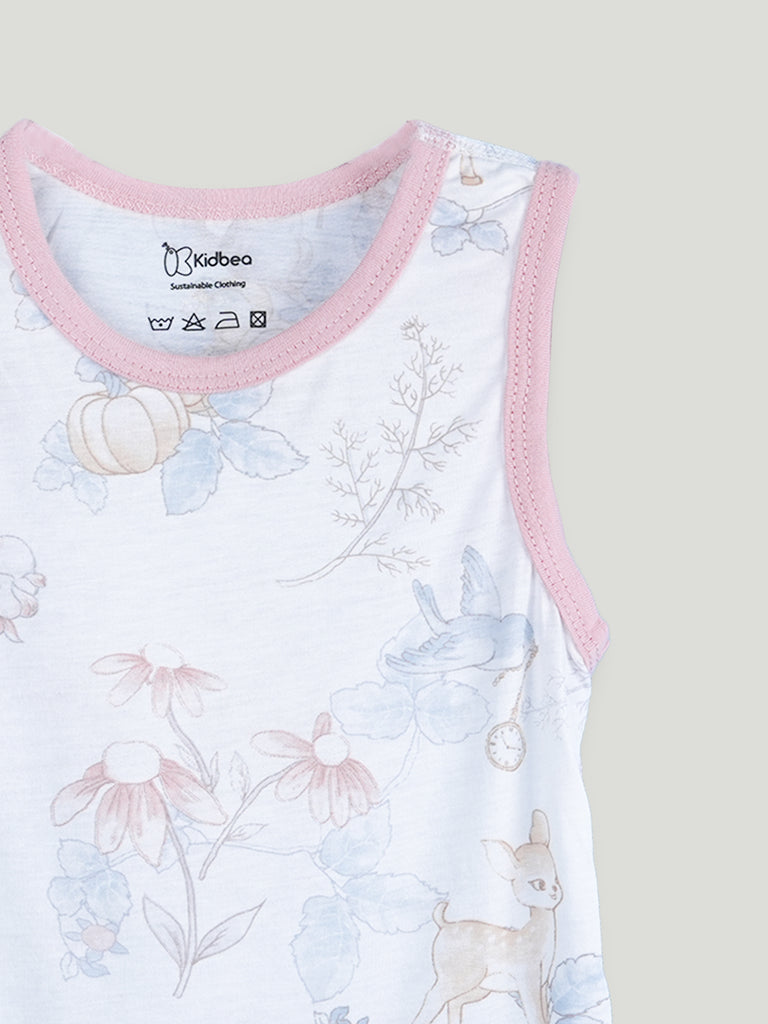 BambooTEC™ Girls Bamboo Fabric Enchanted Woodland Vest & Shorts Set