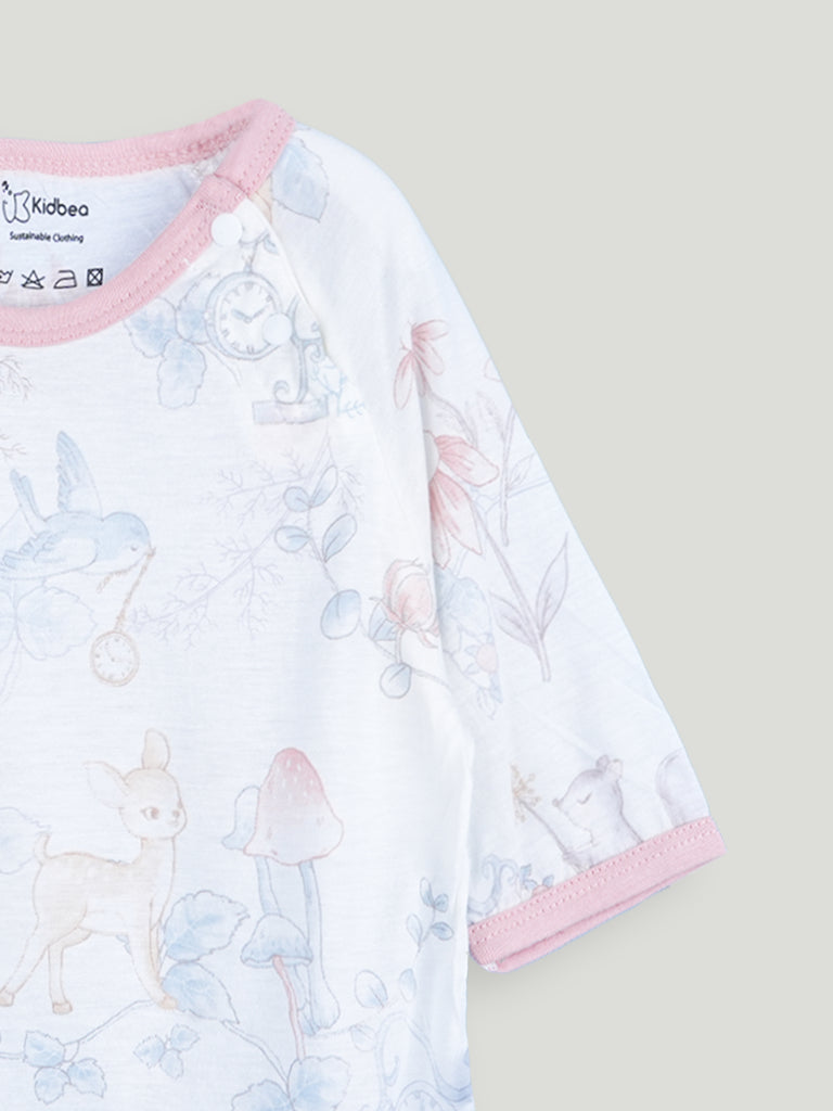 BambooTEC™ Unisex Bamboo Fabric Bunny Blossom Print T-Shirt & Pyjama Set