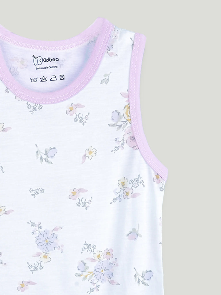BambooTEC™ Unisex Bamboo Fabric Floral Print Vest & Shorts Set