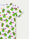 Organic Cotton Unisex Kids Co-ord Set – Soft Breathable Dinosaur Print T-Shirt & Shorts Set