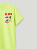 Bamboo Fabric Unisex Kids T-Shirt – Beach Print Soft Breathable Tee