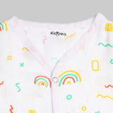Kidbea Bamboo fabric pack of 2 jhablas | Tiger & Rainbow print | Assorted