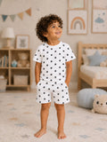 Organic Cotton Unisex Kids Co-ord Set – Soft Breathable Star Print T-Shirt & Shorts Set
