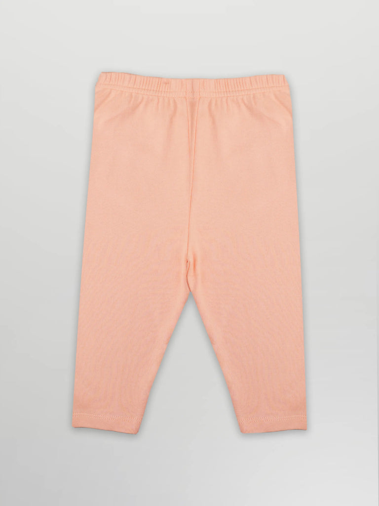 Organic Cotton Unisex Baby Co-ord Set – Soft Breathable Peach Tiger Print Full SleeveT-shirt & Pyjama for Infants
