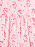 BambooTEC™ Bamboo Muslin Baby Frock – Pink Duck Print, Soft & Breathable Dress