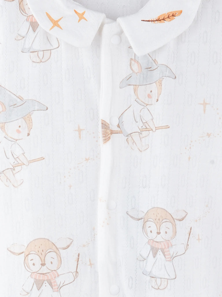 BambooTEC™ Unisex Bamboo Fabric Little Witch Print Romper