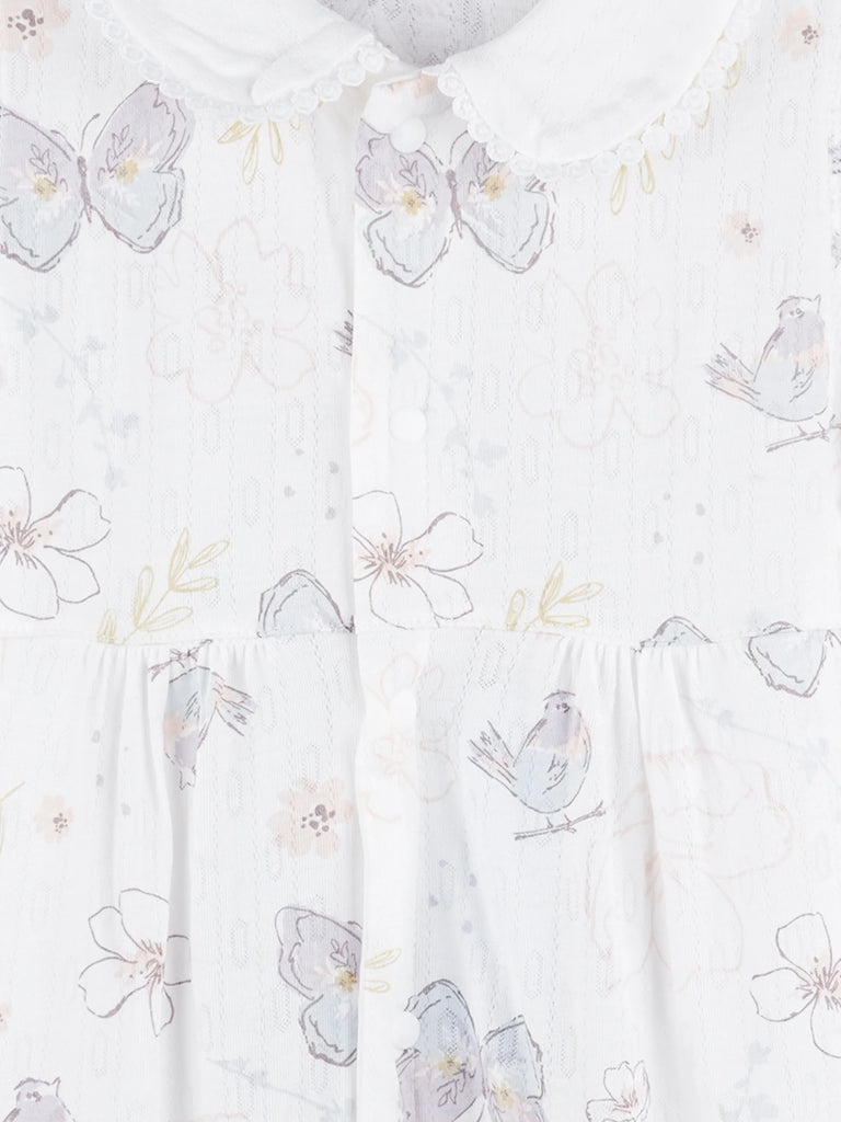 BambooTEC™ Unisex Bamboo Fabric Butterfly Print Romper