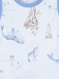 BambooTEC™ Unisex Bamboo Fabric Whale Print Vest & Shorts Set