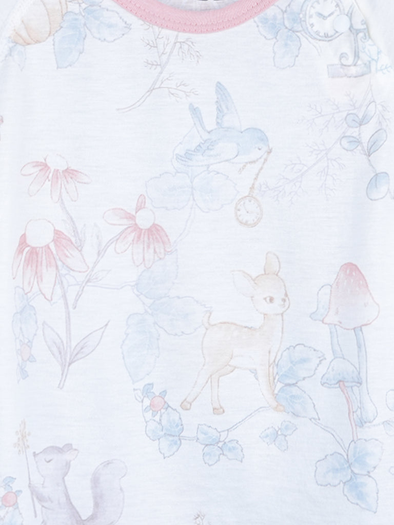 BambooTEC™ Unisex Bamboo Fabric Bunny Blossom Print T-Shirt & Pyjama Set