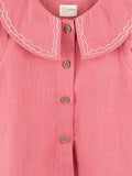 Girls Pink Cotton Collar Top – Stylish Full-Sleeve Everyday Wear