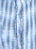 Boys Cotton Blue Gingham Check Shirt