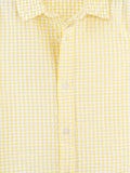 Boys Cotton Yellow Gingham Check Shirt