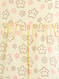 BambooTEC™ Bamboo Muslin Baby Frock – Star & Flower Print, Soft & Breathable Dress