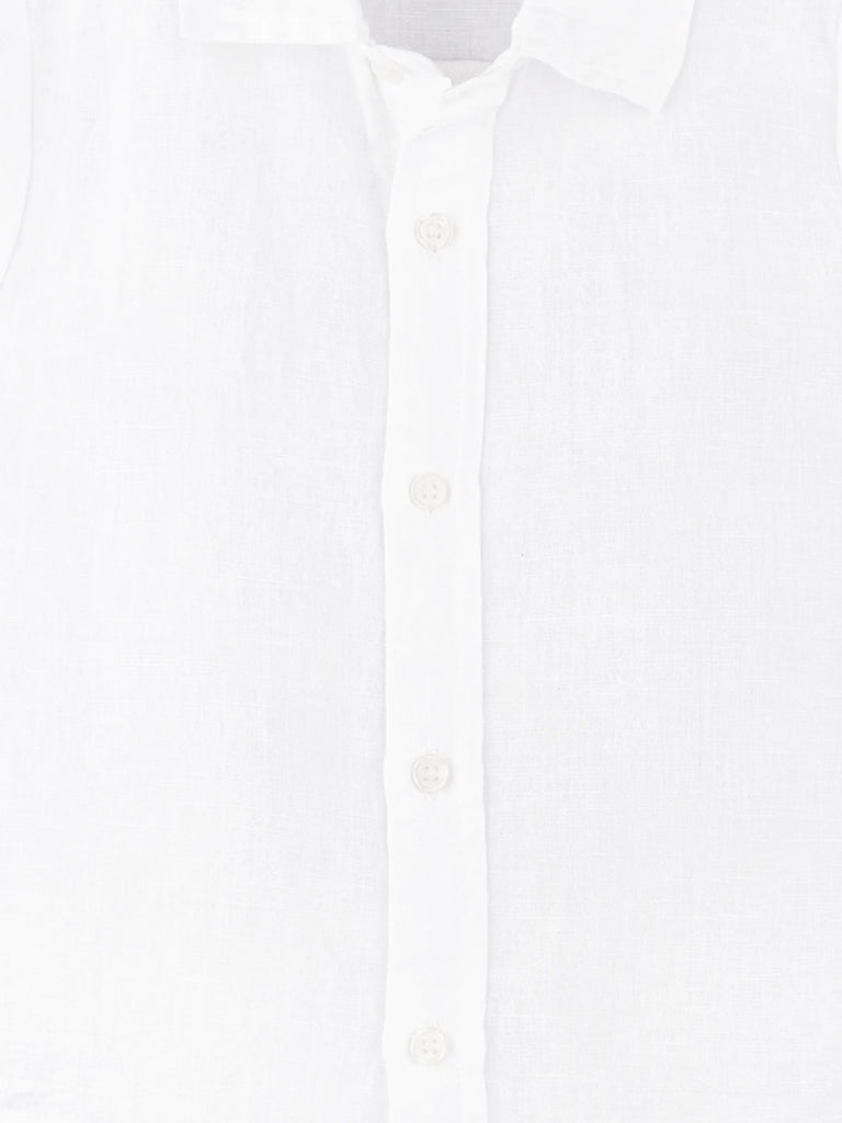 Boys Linen Cotton White Shirt