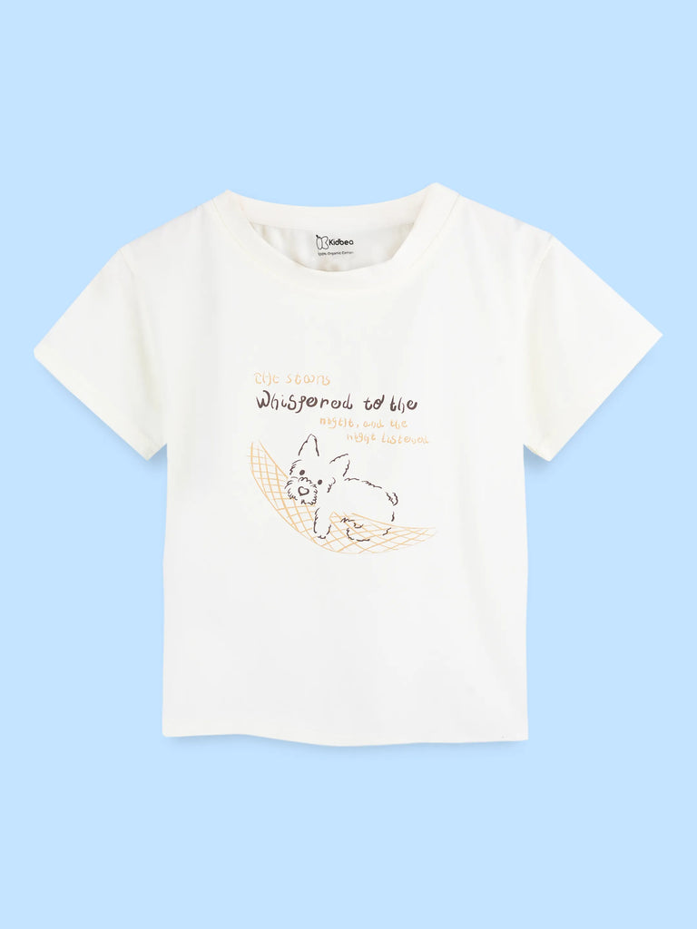 Kids Cotton Dungaree Set with T-Shirt – Grey Suspender Dungaree & White Tee