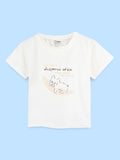 Kids Cotton Dungaree Set with T-Shirt – Grey Suspender Dungaree & White Tee