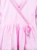 Girls Pink Ethnic Kurta & Dhoti Set – Embroidered Festive Wear