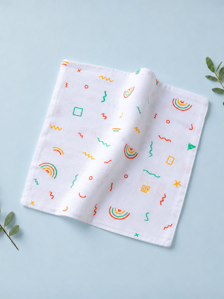 Organic Cotton Muslin Baby Napkin Pack of 3 – Soft & Breathable Baby Napkins