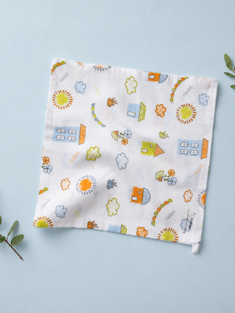 Organic Cotton Muslin Baby Napkin Pack of 5 – Soft & Breathable Baby Napkins