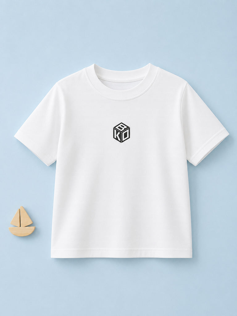 Light Organic Cotton White Graphic Print Half Sleeve T-Shirt | Unisex