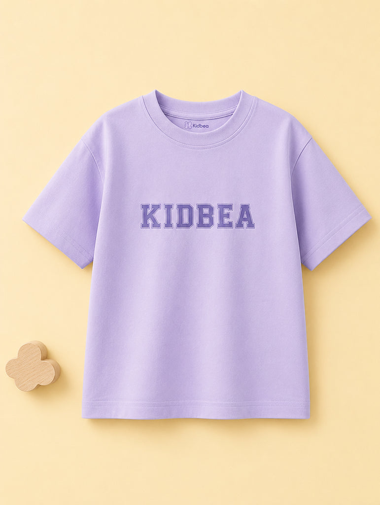 Light Organic Cotton Lavender Round Neck Graphic Print Half Sleeve T-Shirt | Unisex