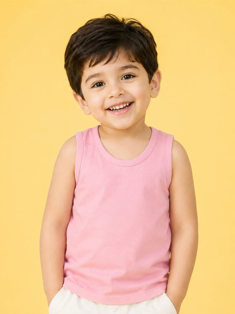 BambooTEC™ Boys Bamboo Fabric Pink Solid Vest