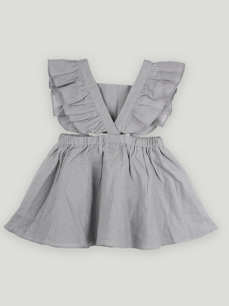 Baby Girl Ruffle Sleeve Detail Frock | 100% Organic Cotton