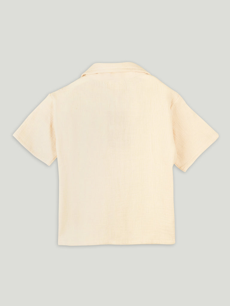 Light Organic cotton Shirt & Pant Off-White Co-ord Set