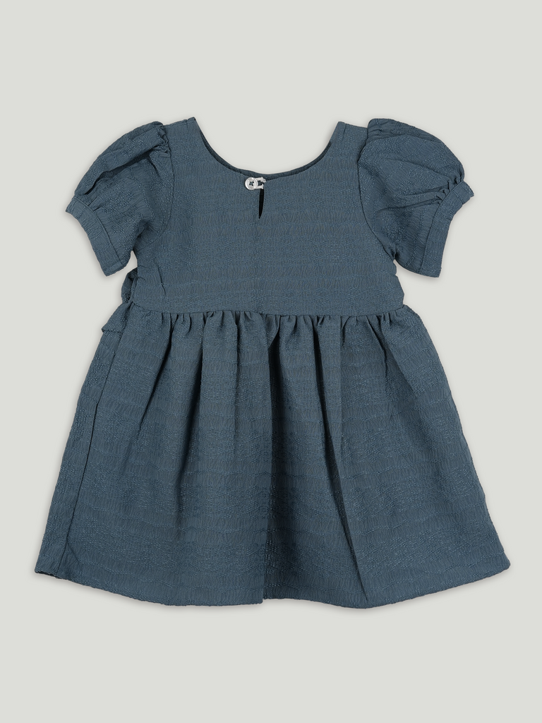 Baby Girls Organic Cotton Frock with Puffed Sleeves