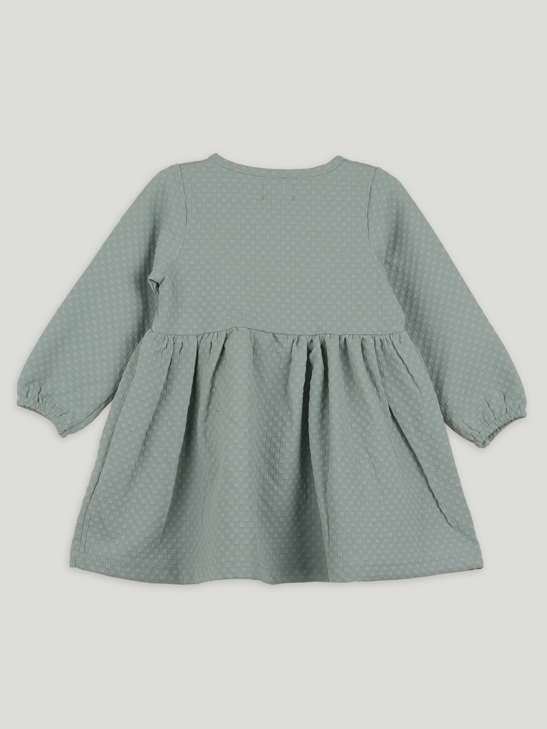 Baby Girl Full Sleeves Puff Sleeve Frock | 100% Organic Cotton