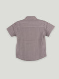 Baby Boy Half Sleeve Cotton Shirt with Mandarin Collar |  Organic Cotton