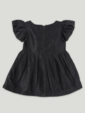 Baby Girl Black Ruffle Sleeve Frock